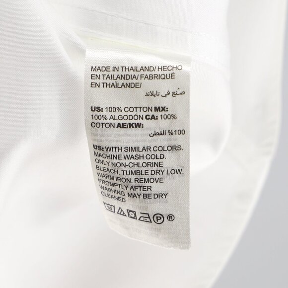 NWT CHICO'S No Iron Cotton Contrast Trim Tunic Shirt Optic White Size 3 (XL/16) - Picture 10 of 10